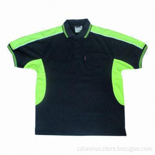 Men's polo shirt with contrast panel